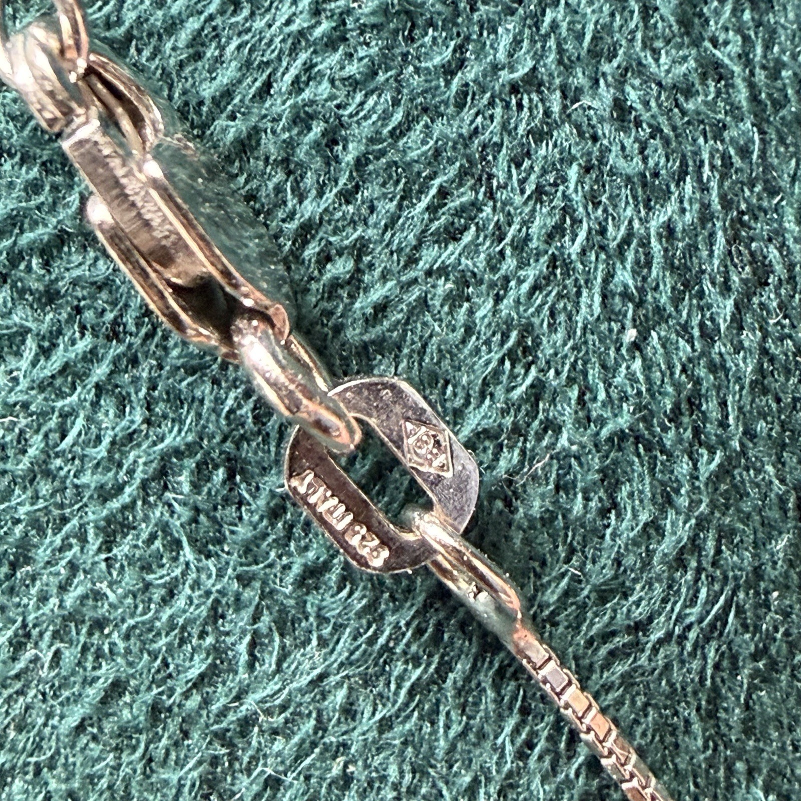 Solid Italy 925 Sterling Silver Box Chain Necklace 18” 0.7mm Lobster Clasp