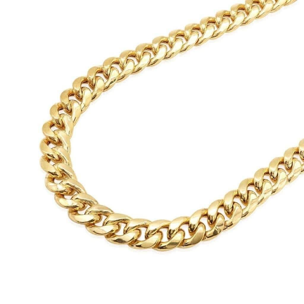 14K Yellow Gold 13mm Miami Cuban Chain Box Clasp (Hollow) 30″