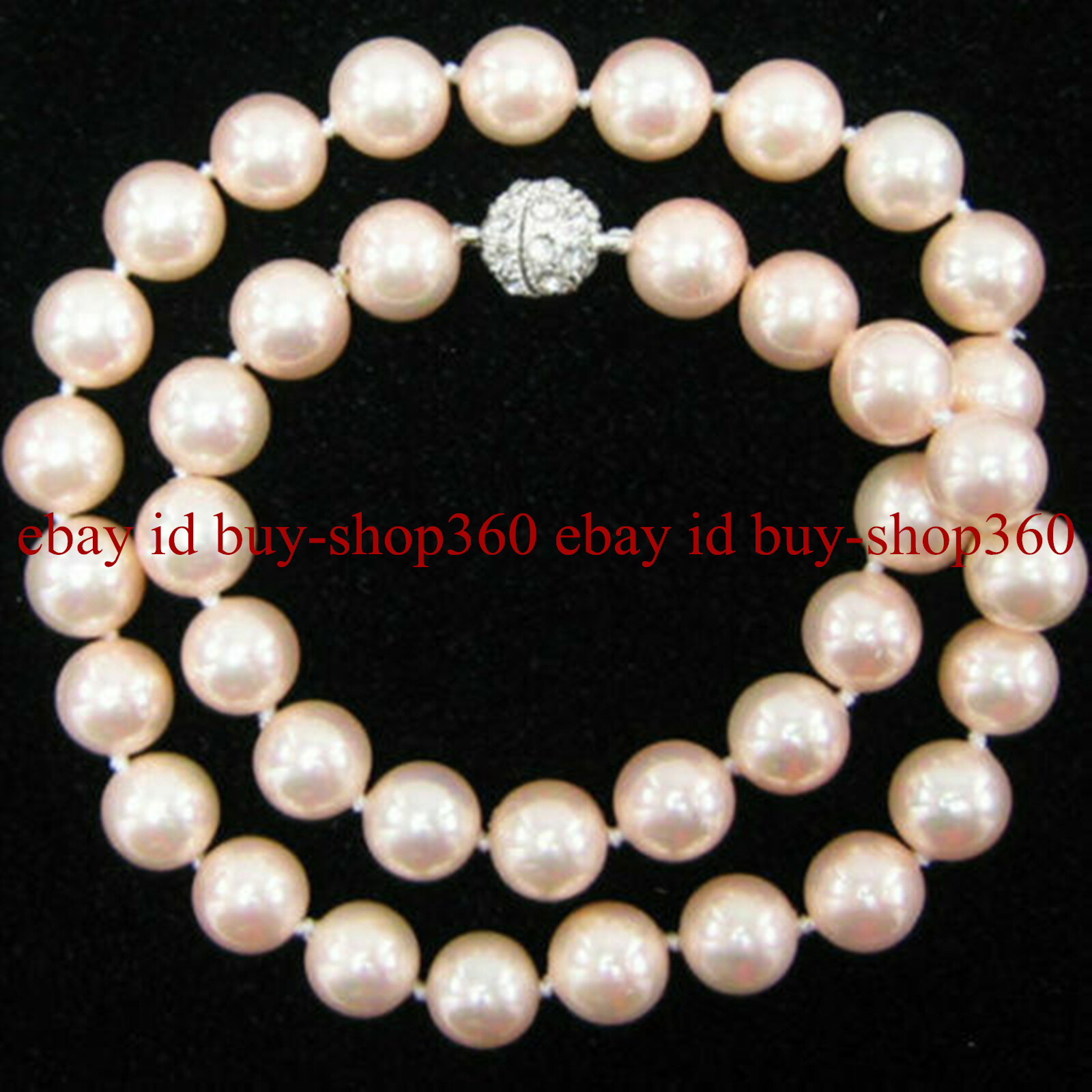 Fashion 8/10/12mm South Sea Multicolor Shell Pearl Round Beads Necklace 18” AAA