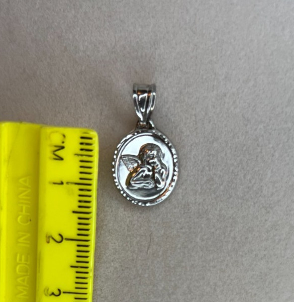 Michael Anthony Raphael 10 K & 925 Reversible Cherub Angel Pendant NIP