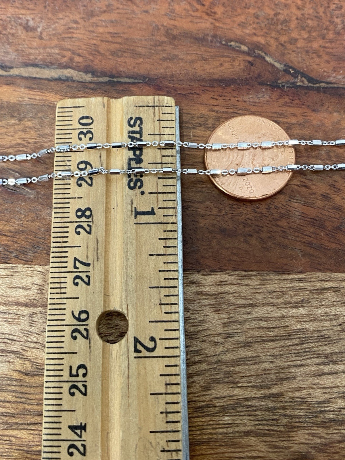 925 Sterling Silver Bar Link Chain