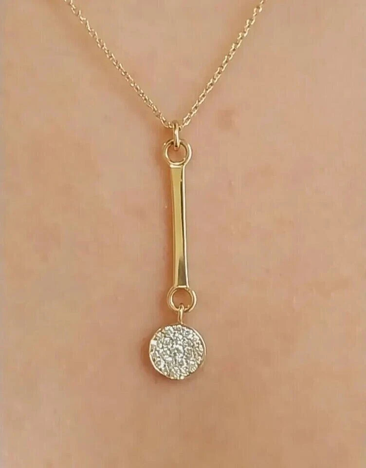 1.50Ct Round Cut Lab Created Valentine Gift Pendant 14K Yellow Gold Plated