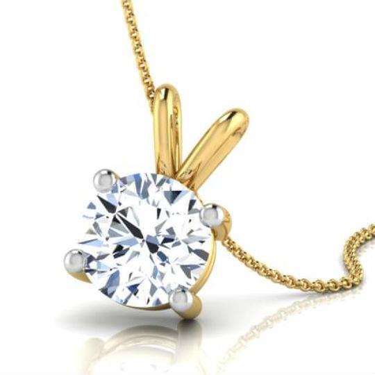 IGI Diamond Pendant VVS2 D Round 1.28 Carat Lab-created 14k White Gold Eye Clean
