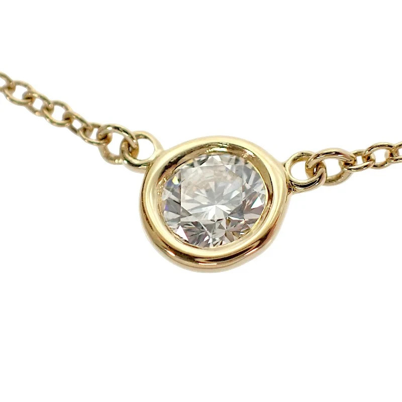 TIFFANY & Co. By the Yard Diamond Necklace K18 Yellow Gold Women’s Jewelry ISY