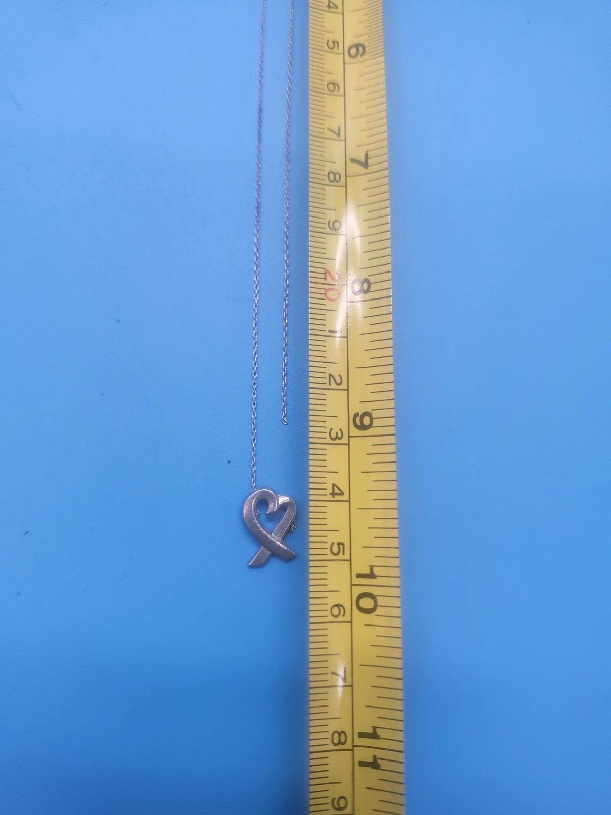 READ DESCRIPTION:Tiffany & Co. Paloma Picasso Loving Heart Ribbon Pendant