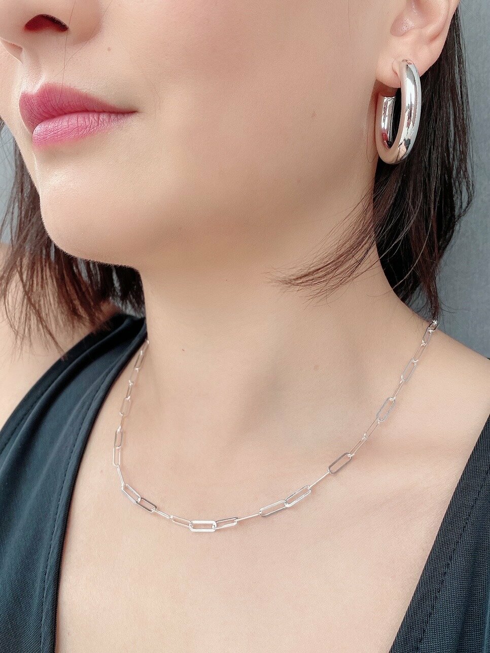 3MM Solid 925 Sterling Silver Italian Paperclip Rolo Chain Necklace Italy 7″-30″