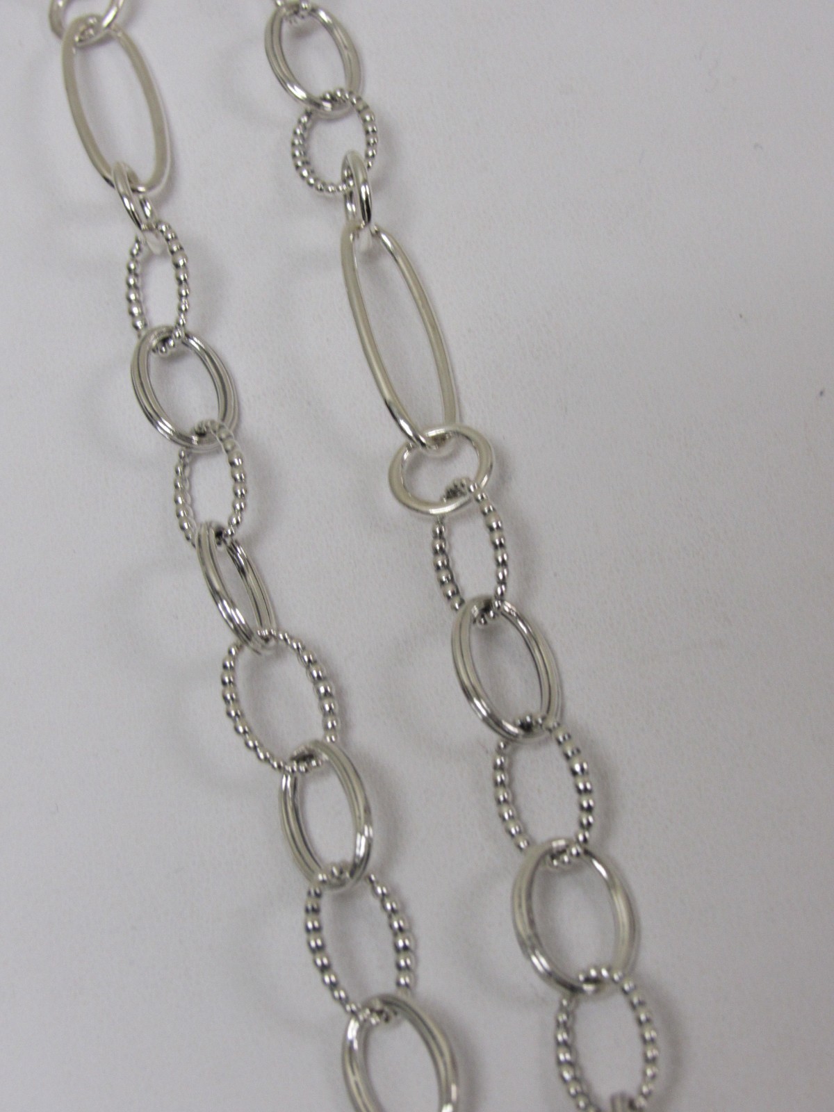 Designer LAGOS Sterling Silver Signature Caviar Smooth and Fluted Link Necklace