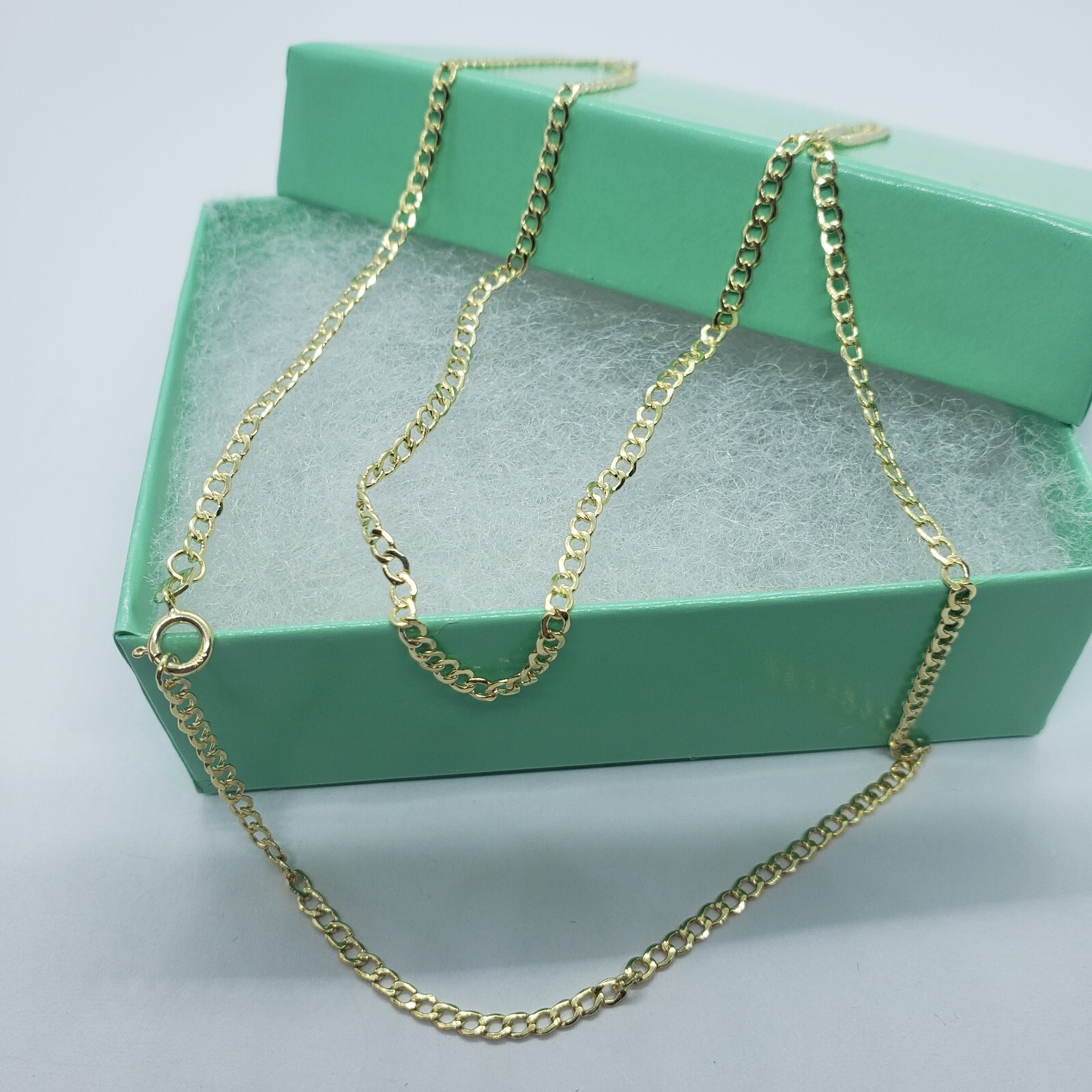 10K Yellow Gold Hollow Cuban Curb Chain Link Necklace Bracelet 2mm 2.5mm 7″~30″