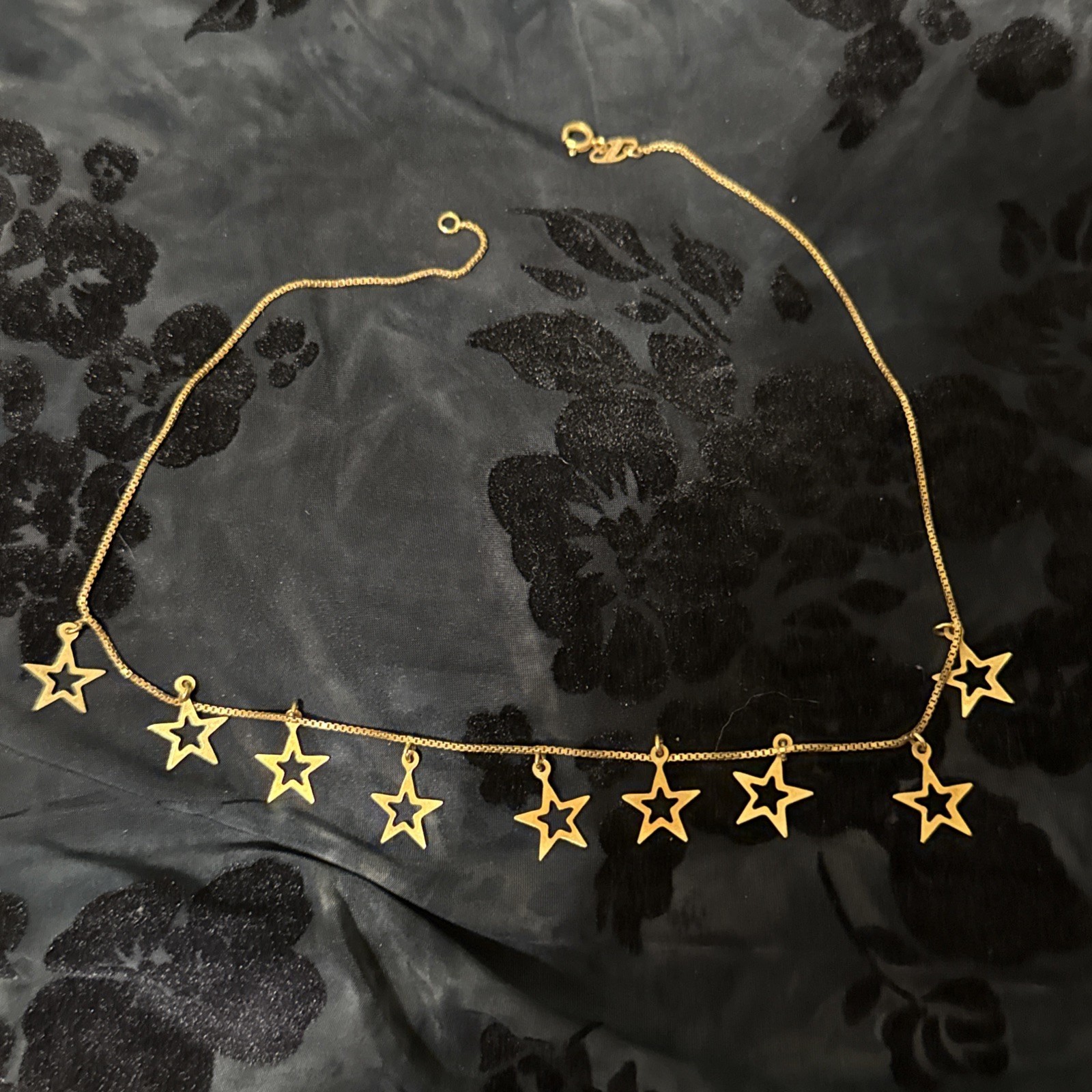 Gold Art 750 348 AR Italian Gold Star Necklace 16” 7.96g 18K Yellow Gold