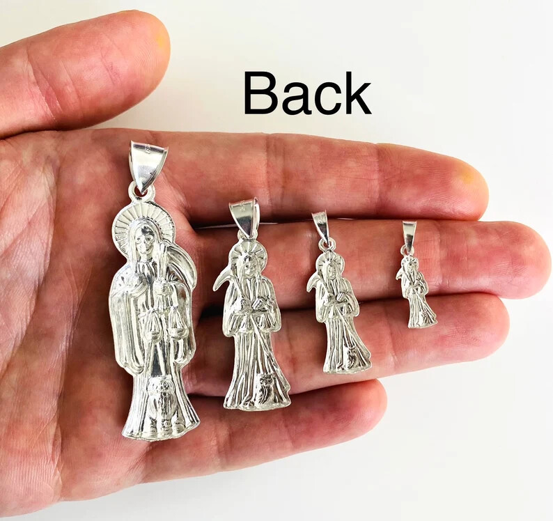 925 Silver Grim Reaper Pendant /Dije Plata Santa Muerte – ESP22