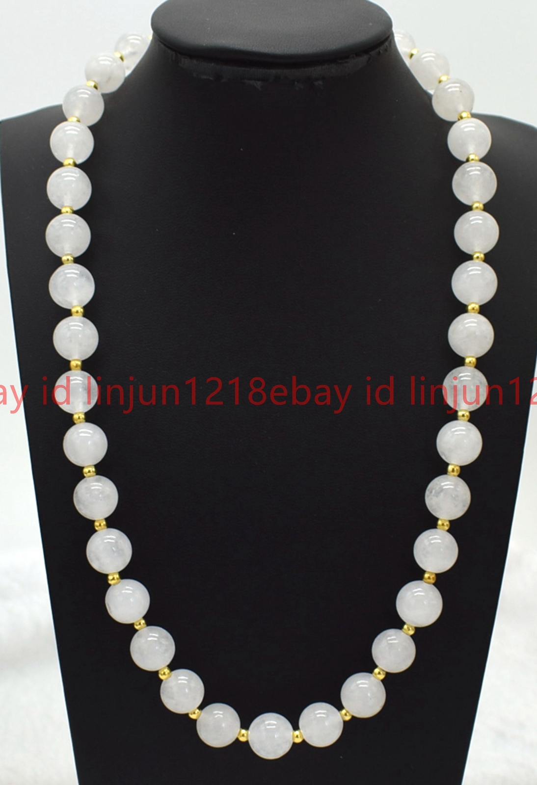 Natural Beautiful 8/10/12mm White Jade Round Gemstone Beaded Necklace 16-32in
