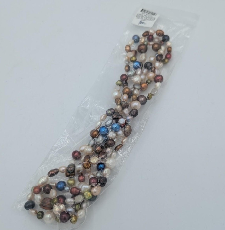 JTV 4-10mm Multi Color Cultured Freshwater Pearl Endless Strand 62 Inches Long