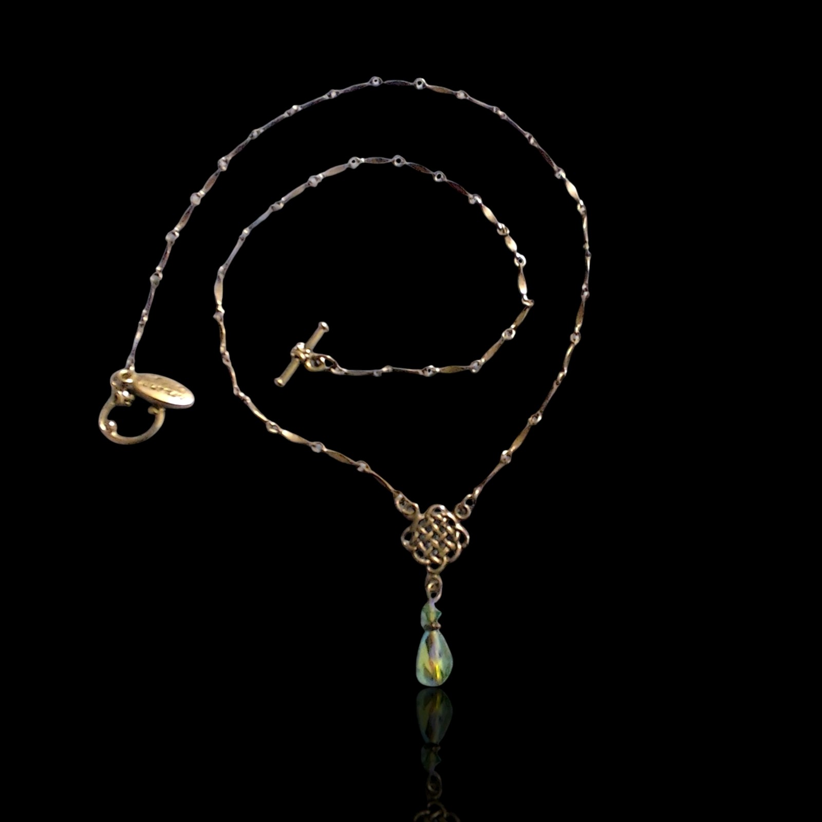 Sterling Silver Celtic Weave Bar Link Chain Negligee Necklace For The Journey