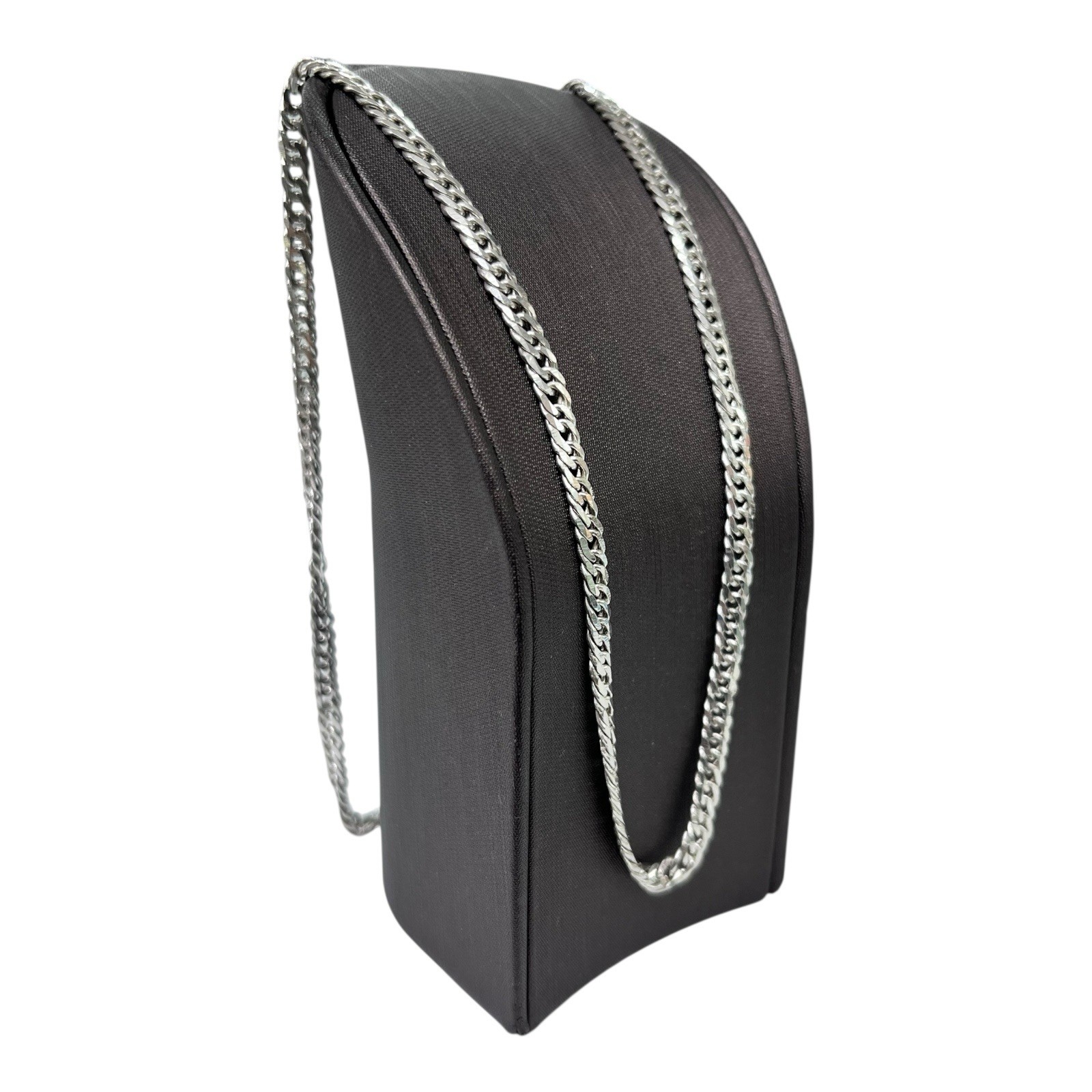 Silver 925 Double Curb Link Chain Necklace 19.09 Grams 60cm 4mm Wide. Brand New