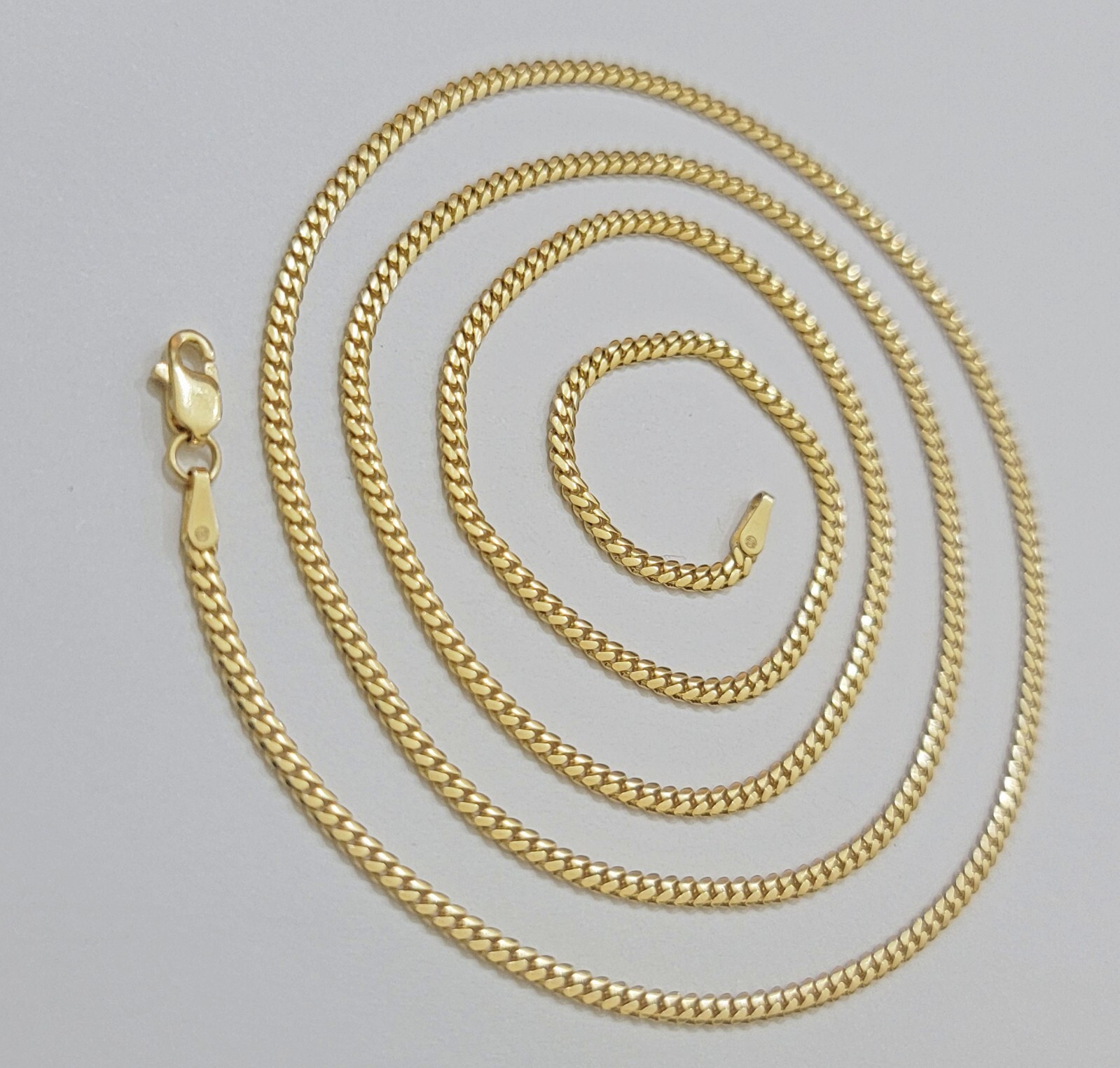 Solid 18k Gold Necklace Chain Miami Cuban Link 2.5mm 22 Inch Real 18kt Men Women