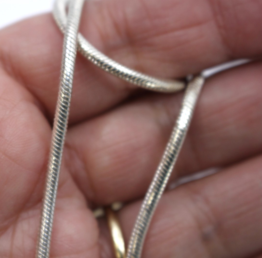 Sterling Silver Snake Chain Necklace 16″in 2.5mm Thick