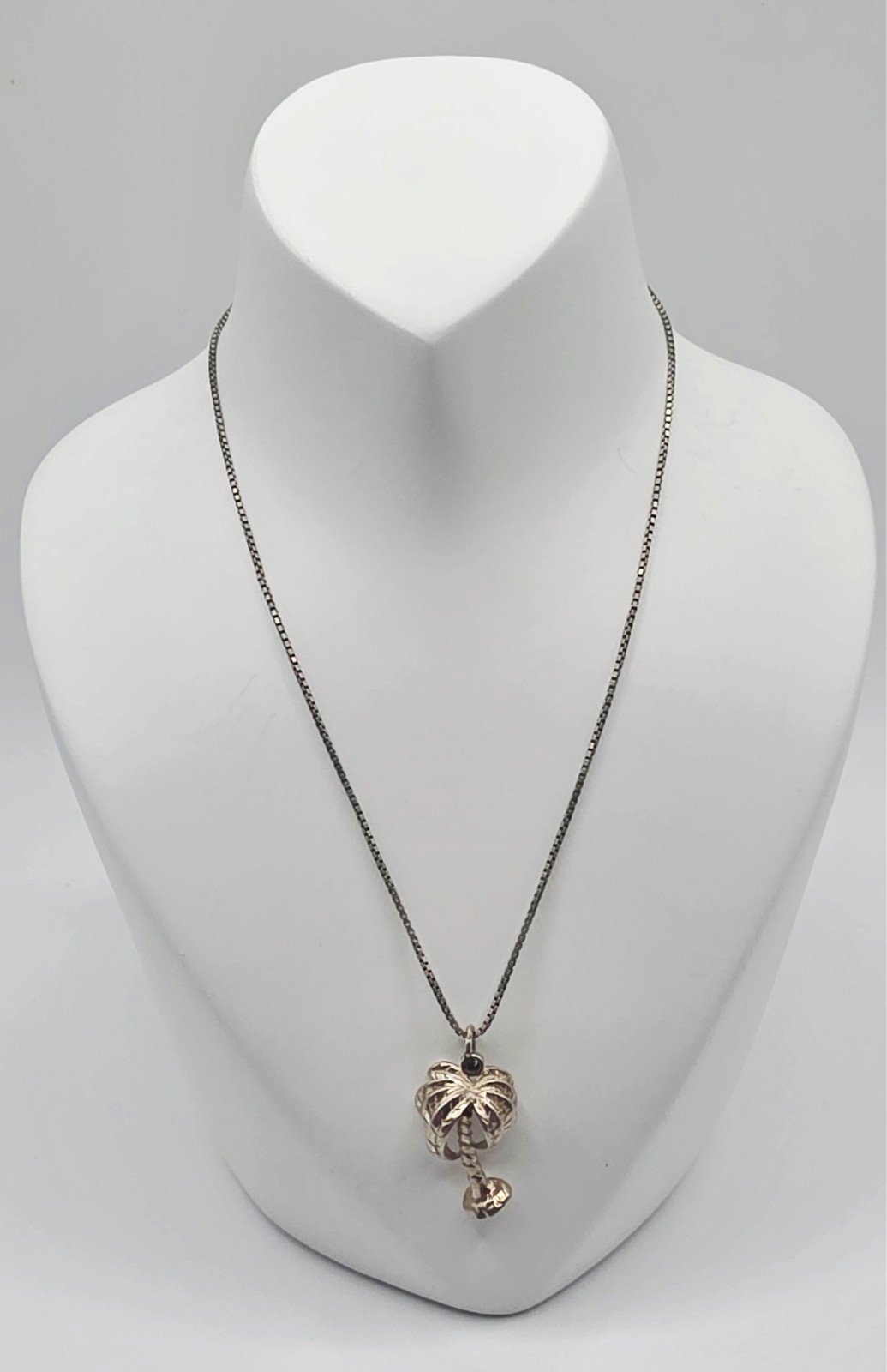 Sterling Silver Palm Tree Pendant on Sterling Silver Chain