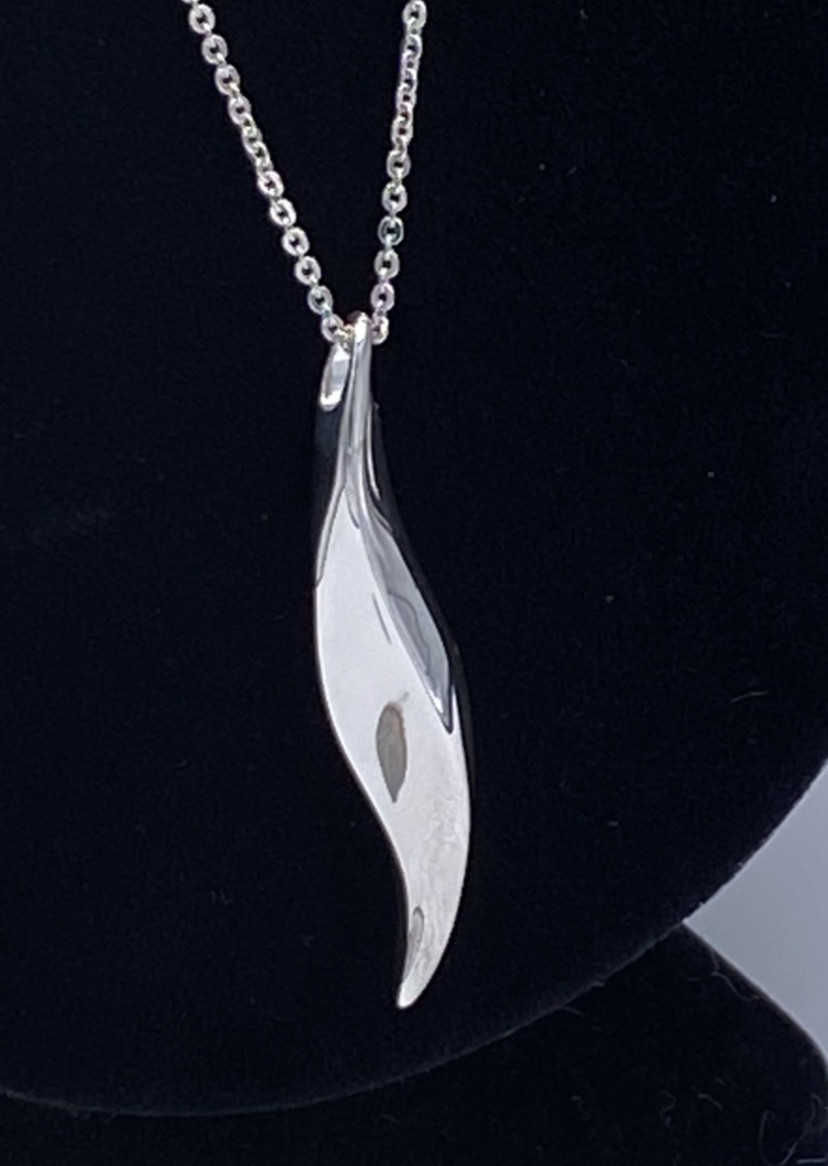 Kit Heath Sterling Silver Edge Long Pendant Necklace 26–30″ Signed NWT 13g