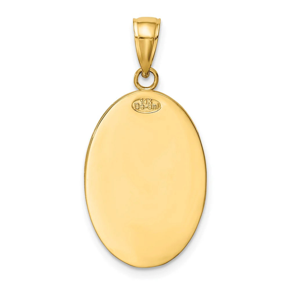10K / 14K Yellow Gold Saint Christopher Medal Pendant
