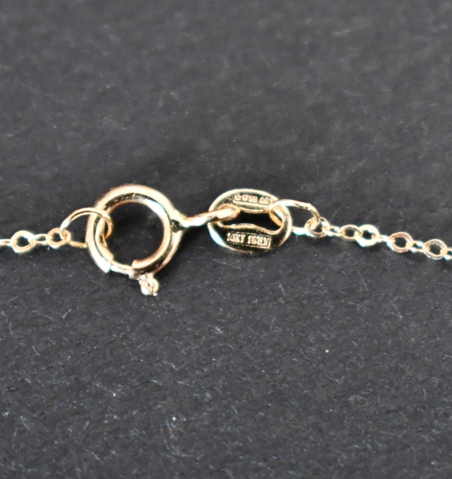🆕14K YELLOW GOLD 6-STAR CHARM STATION Necklace 18 inches Italy