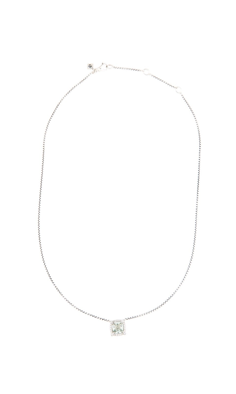 DAVID YURMAN DIAMOND & PRASIOLITE STERLING SILVER PETITE CHATELAINE NECKLACE