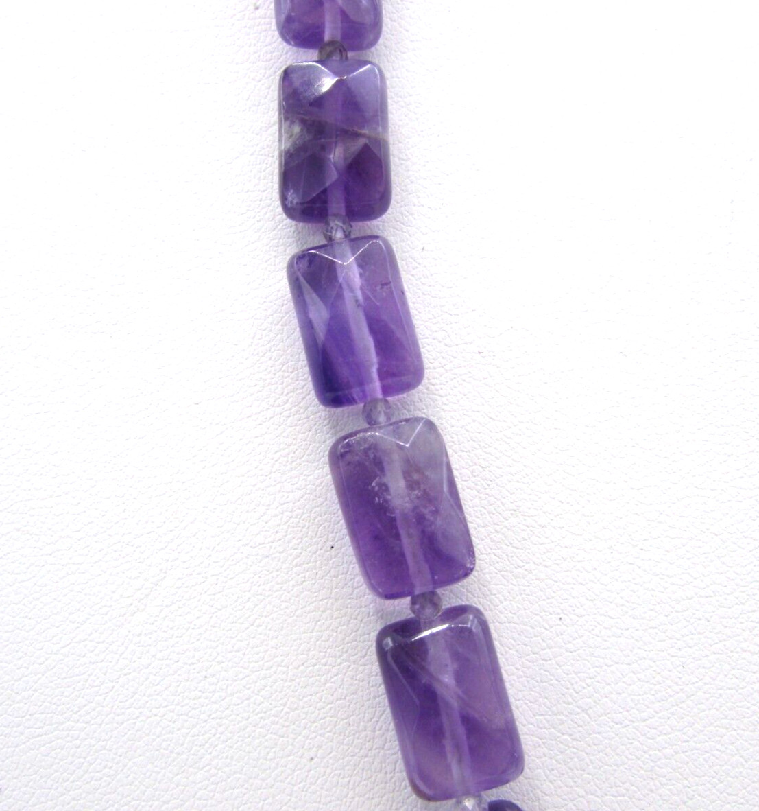 9mmx 13mm BBJ ADJUSTABLE BEADED AMETHYST 30″ STERLING 925 NECKLACE NWOT NK10