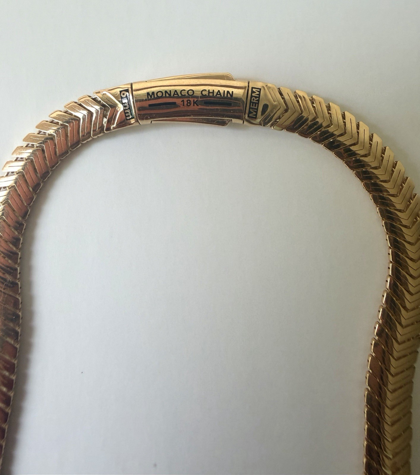 Brand New Authentic 18K Saudi Gold Snake Chain Necklace – 16” (40 cm) 16.60 g