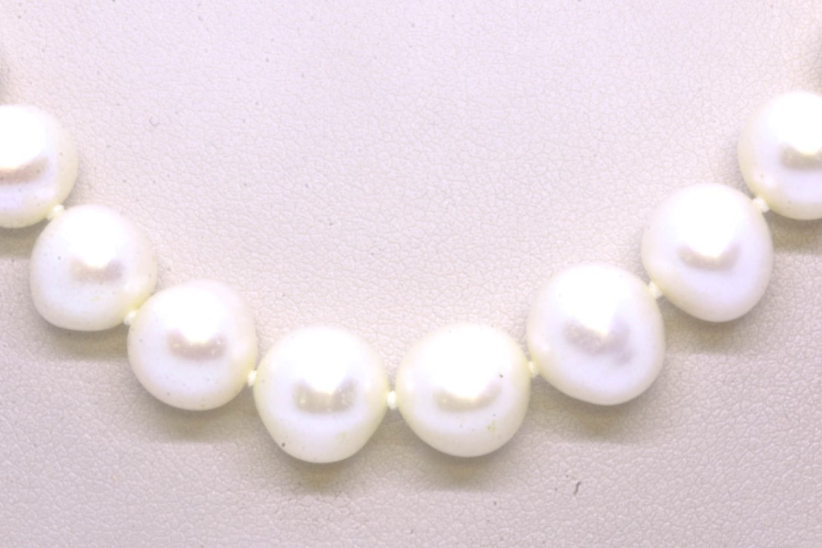 16″ 925 Sterling Silver 9mm Cultured Freshwater Pearl Strand String (LP2103294)