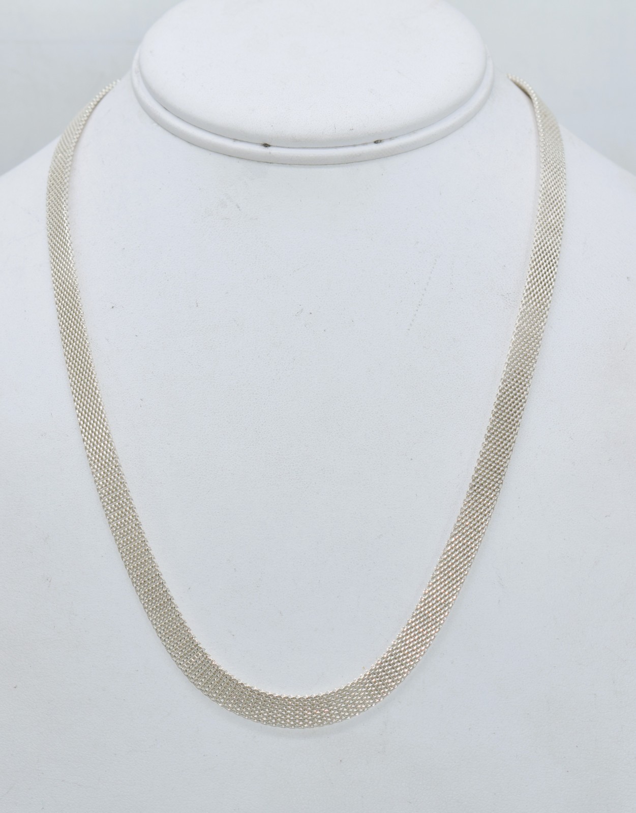 Italian Sterling Silver Lace 7 mm Necklace 20 inch 14.6 grams