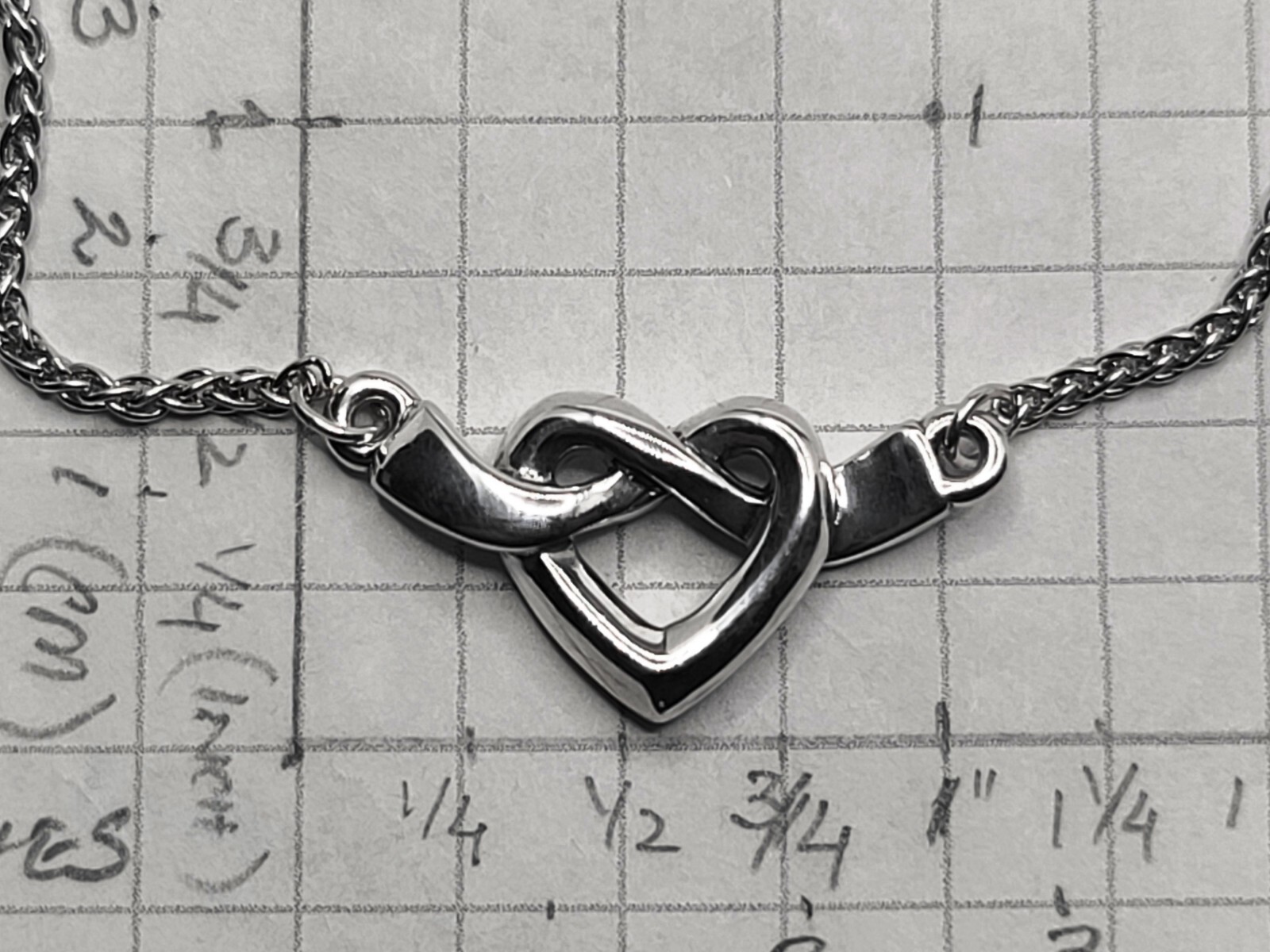 Authentic James Avery Heart Knot Necklace 17″ 16″ & 15″ 925 DB-88, NK-79 $ 145
