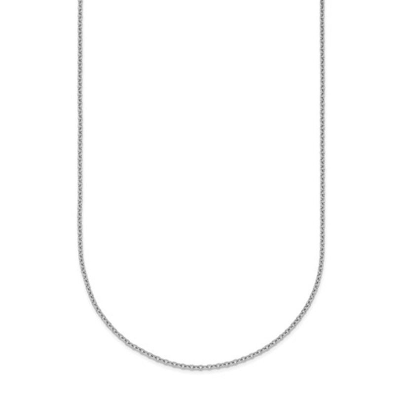 1.3mm Platinum PT950 Solid Round Cable Chain Necklace 16″ 18″ 20″ 24″ 30″