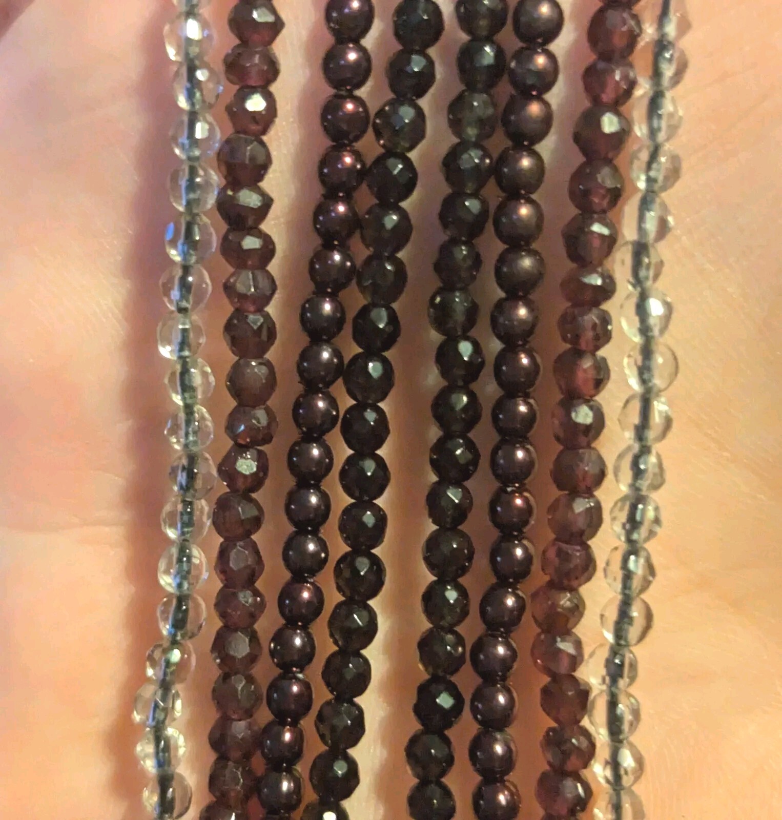 Chan Luu 8 Strand 925 Shepherd’s Hook Beaded Gemstone Choker 15″ w/ 2″ Extension