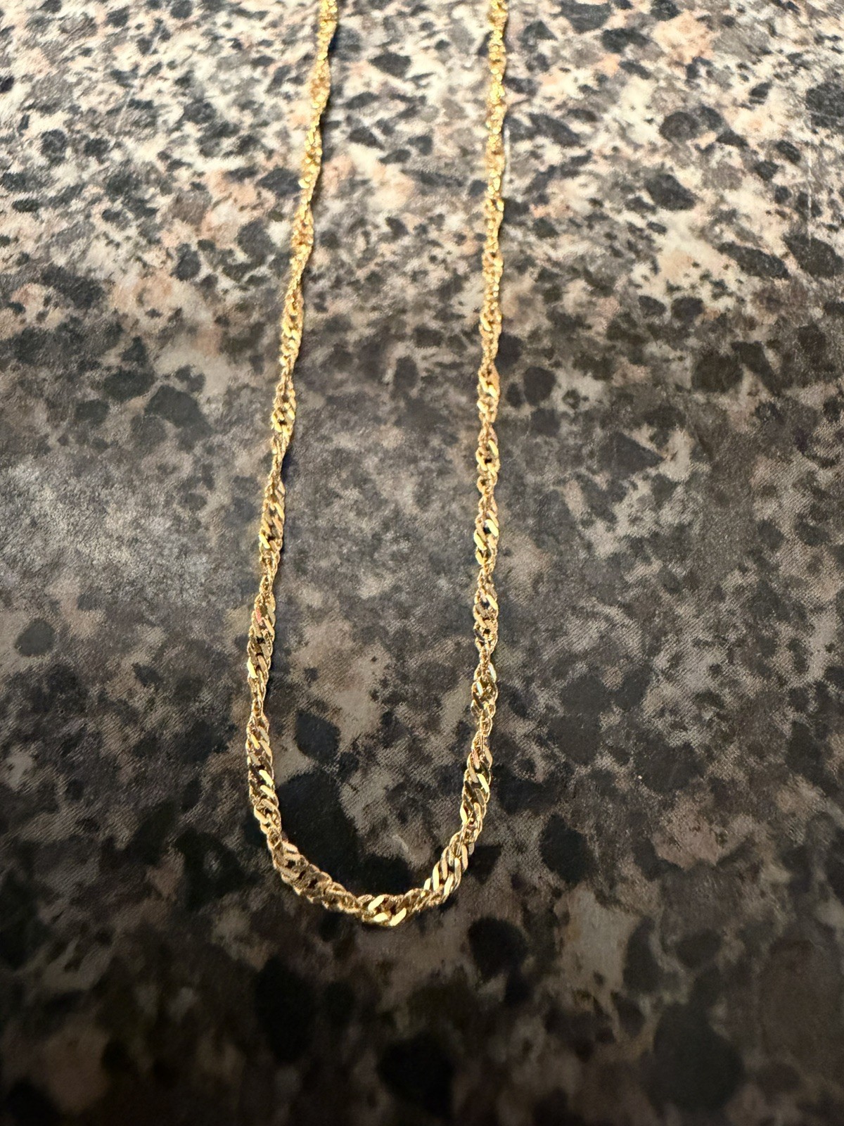Solid 14k Yellow Gold Serpentine necklace. 2mm 20 inch 1.8G