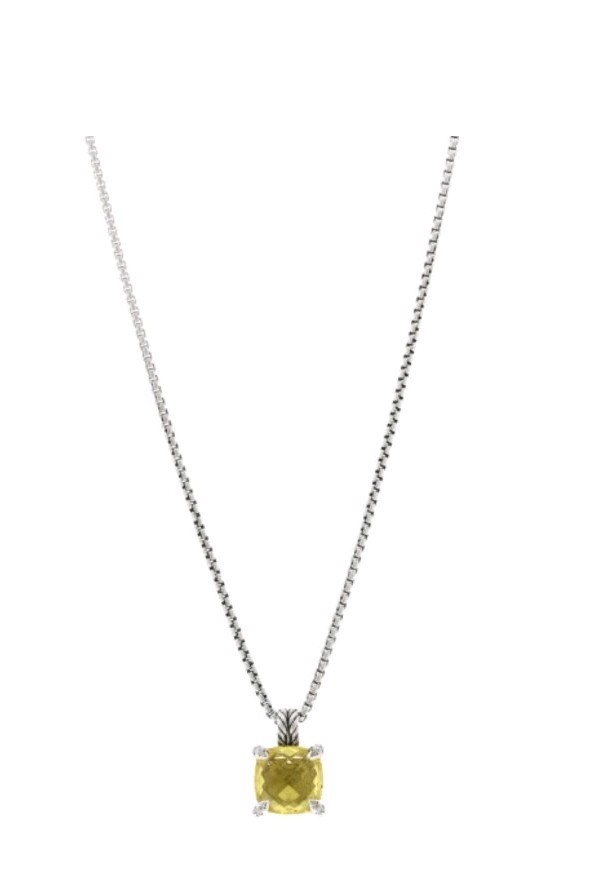 Previously Used David Yurman Sterling Silver Diam Lemon Citrine 14mm Chatelaine