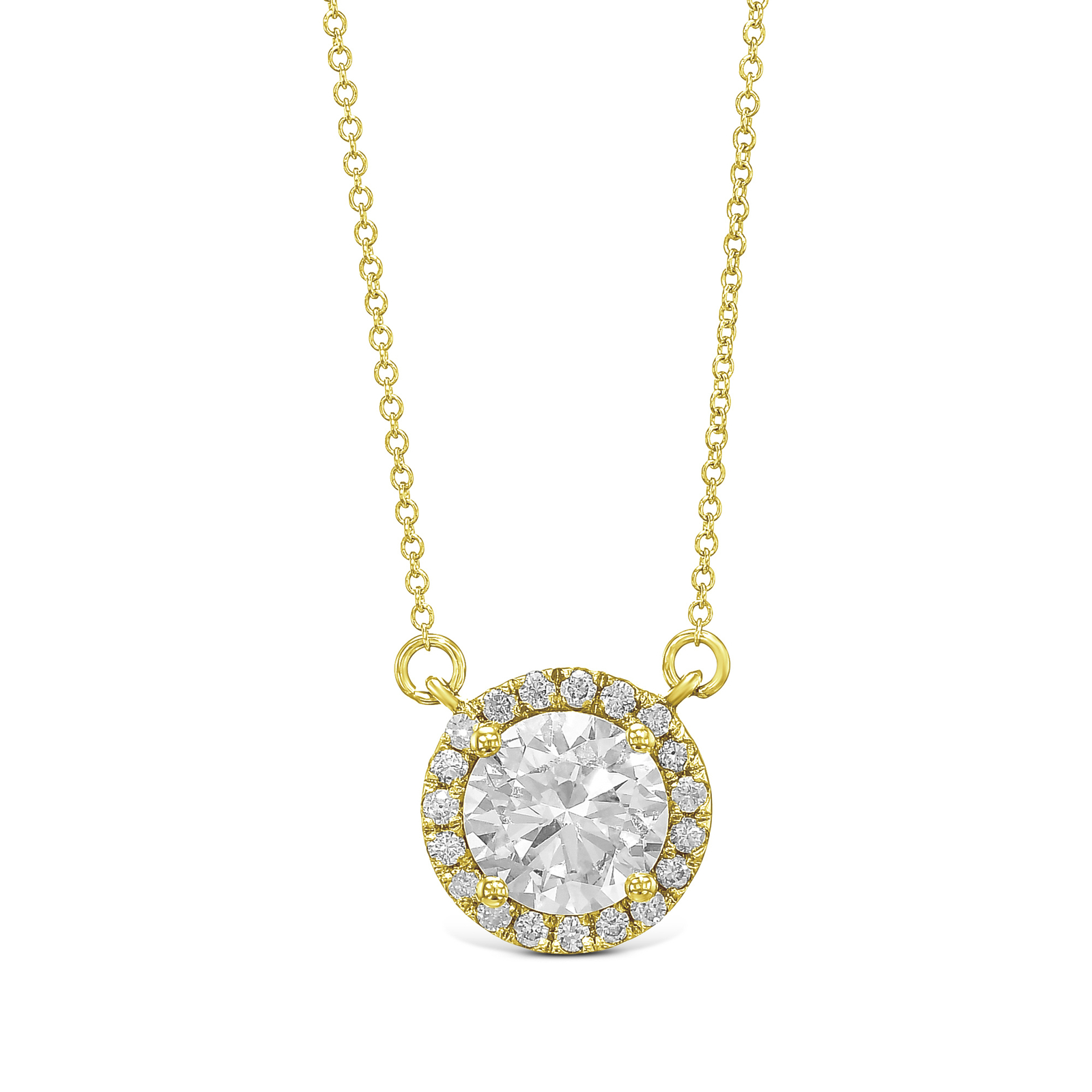 GIA Diamond Engagement Pendant VS1 E Round 1.64 Carat Lab Created CVD Eye Clean