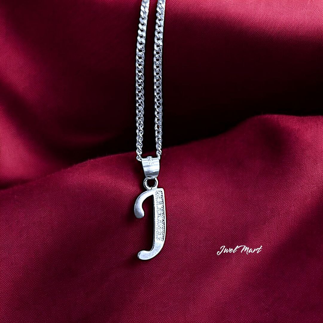 925 Silver A-Z Initial Necklace | Alphabet Pendant Chain | Gift for Him Her