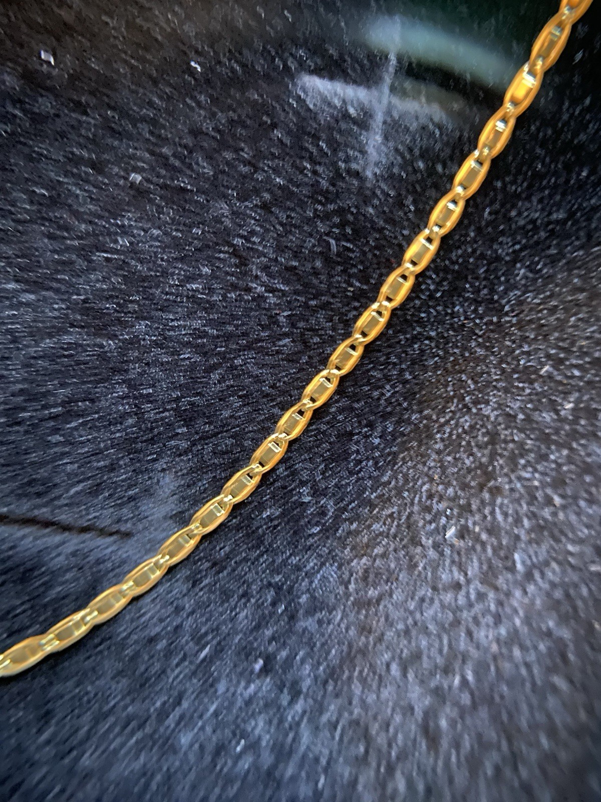 10K Solid Gold Valentino Style Chain 18 Inch 1.4mm