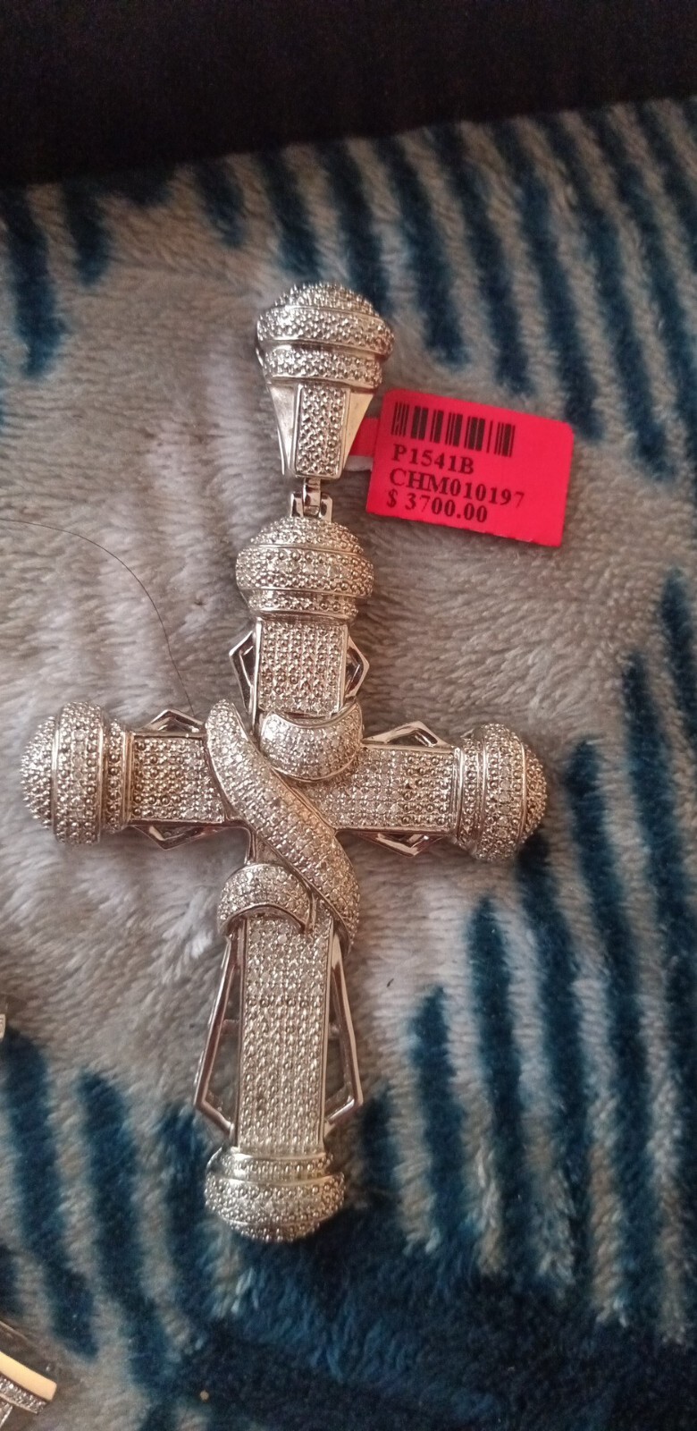 Real Diamond 925 Silver cross Pendant