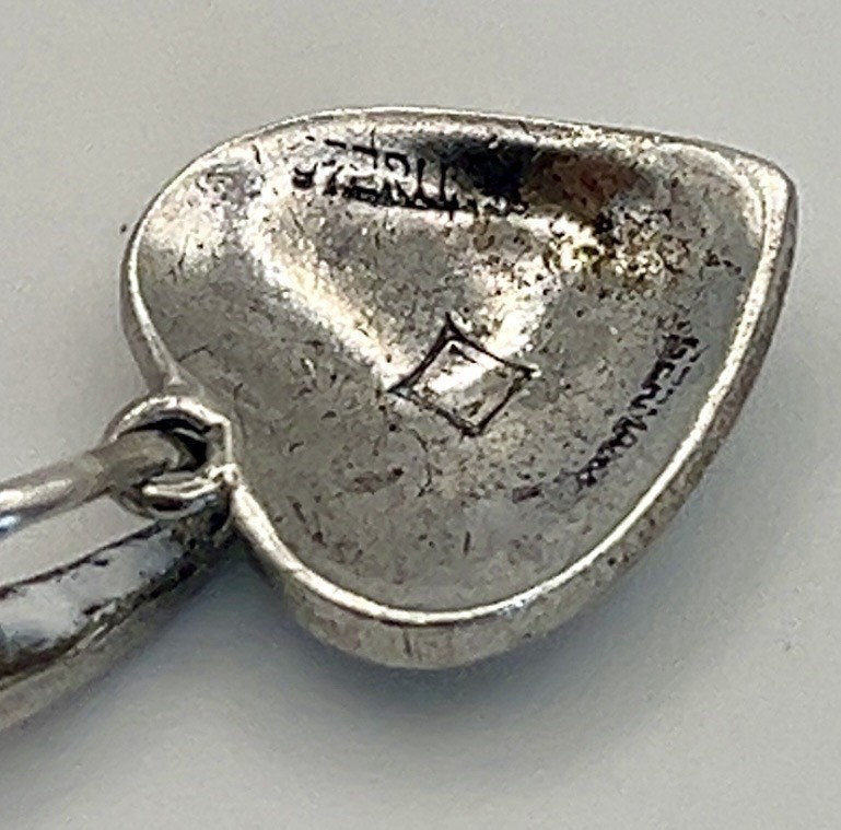 Sterling Silver 925 Heart-Shaped Pendant with Marcasite, German made