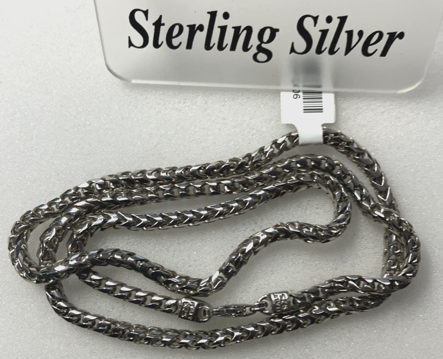 925 Sterling Silver Italy Solid Franco Chain Heavy 40.7grams 4mm 24” New w/ Tag