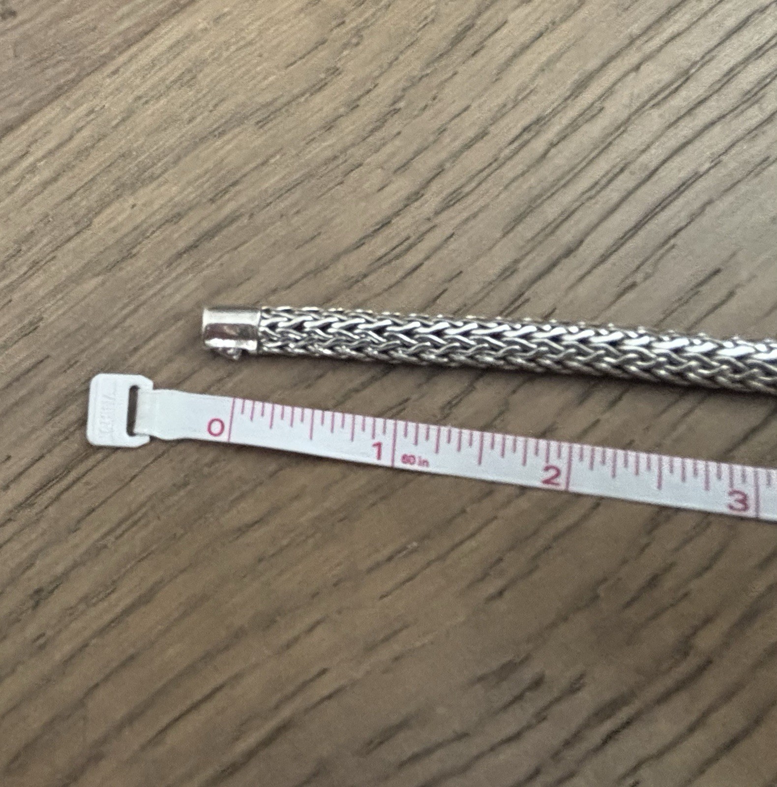 John Hardy Classic Chain Necklace Sterling Silver 925 17” Woven Bali w/Pouch