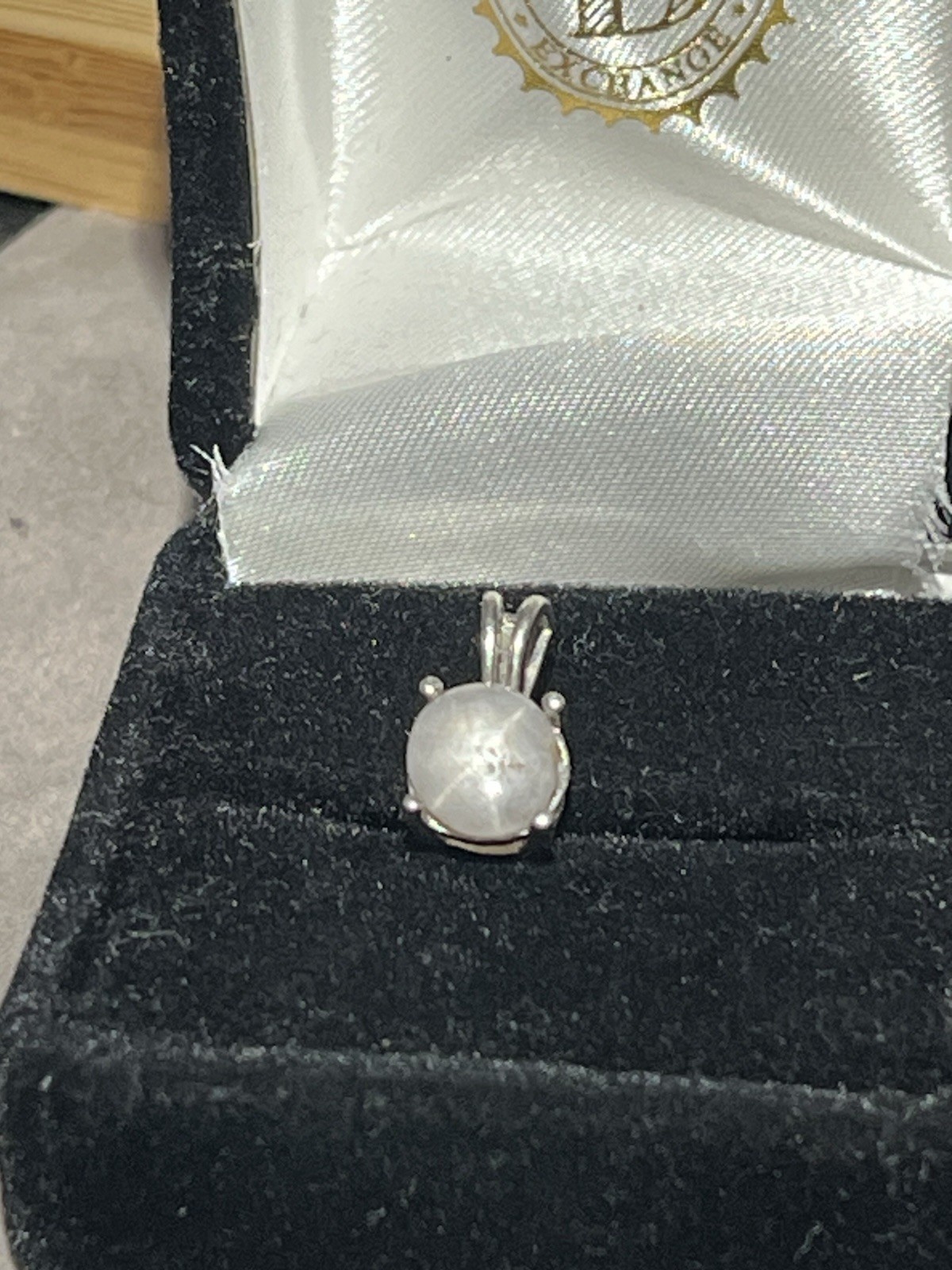 Natural Untreated Star Sapphire Sterling Silver Pendant