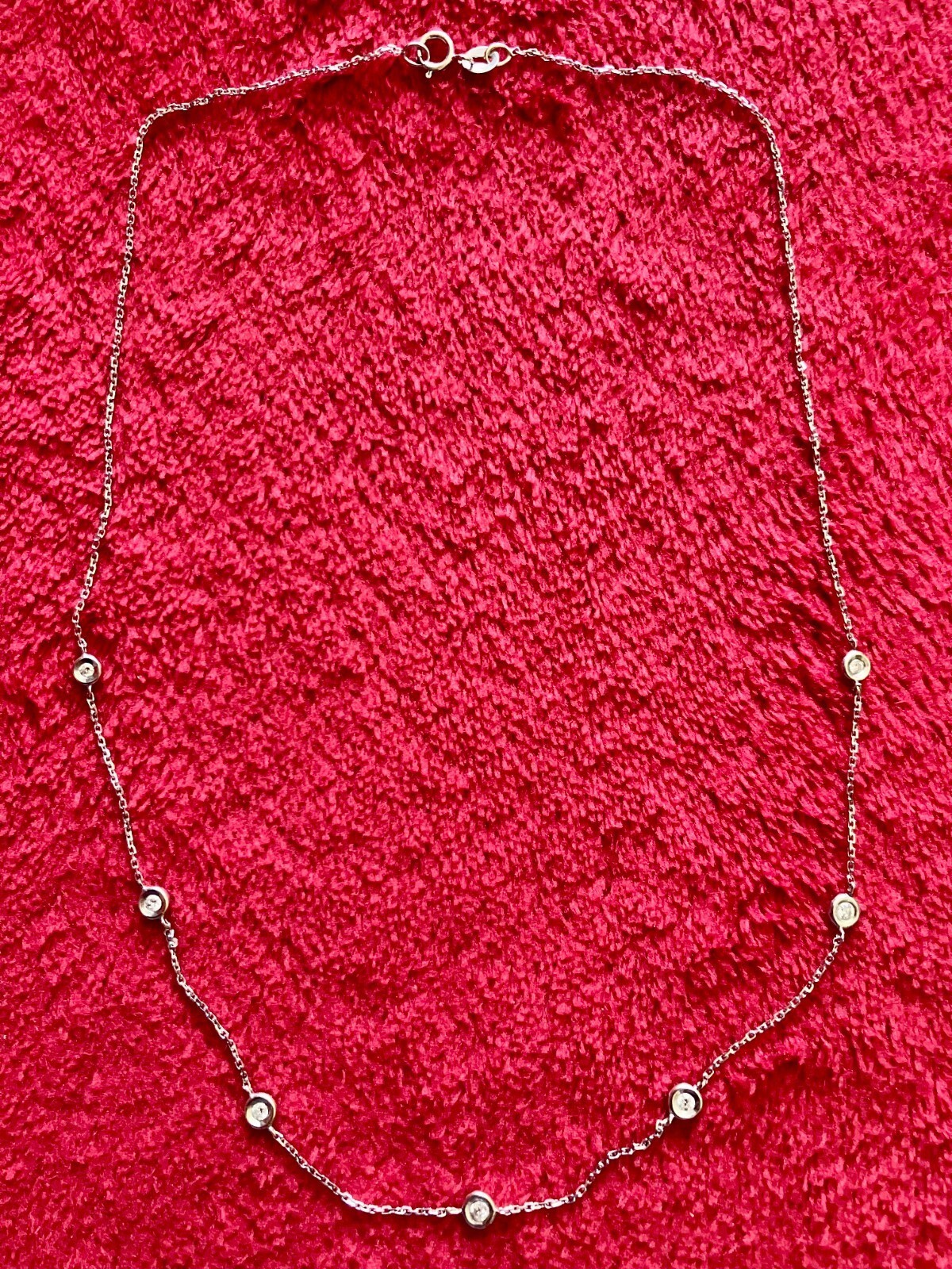 By The Yard Station Women’s Pendant 0.80ct 14k White Gold GHSI Natural Diamond