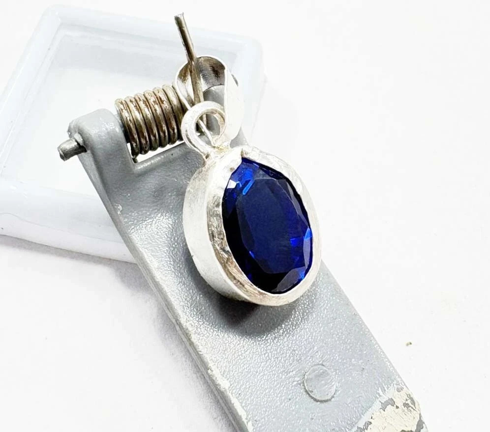 Natural Blue Sapphire Pendant 19.45Ct Necklace Pendant Gemstone 8