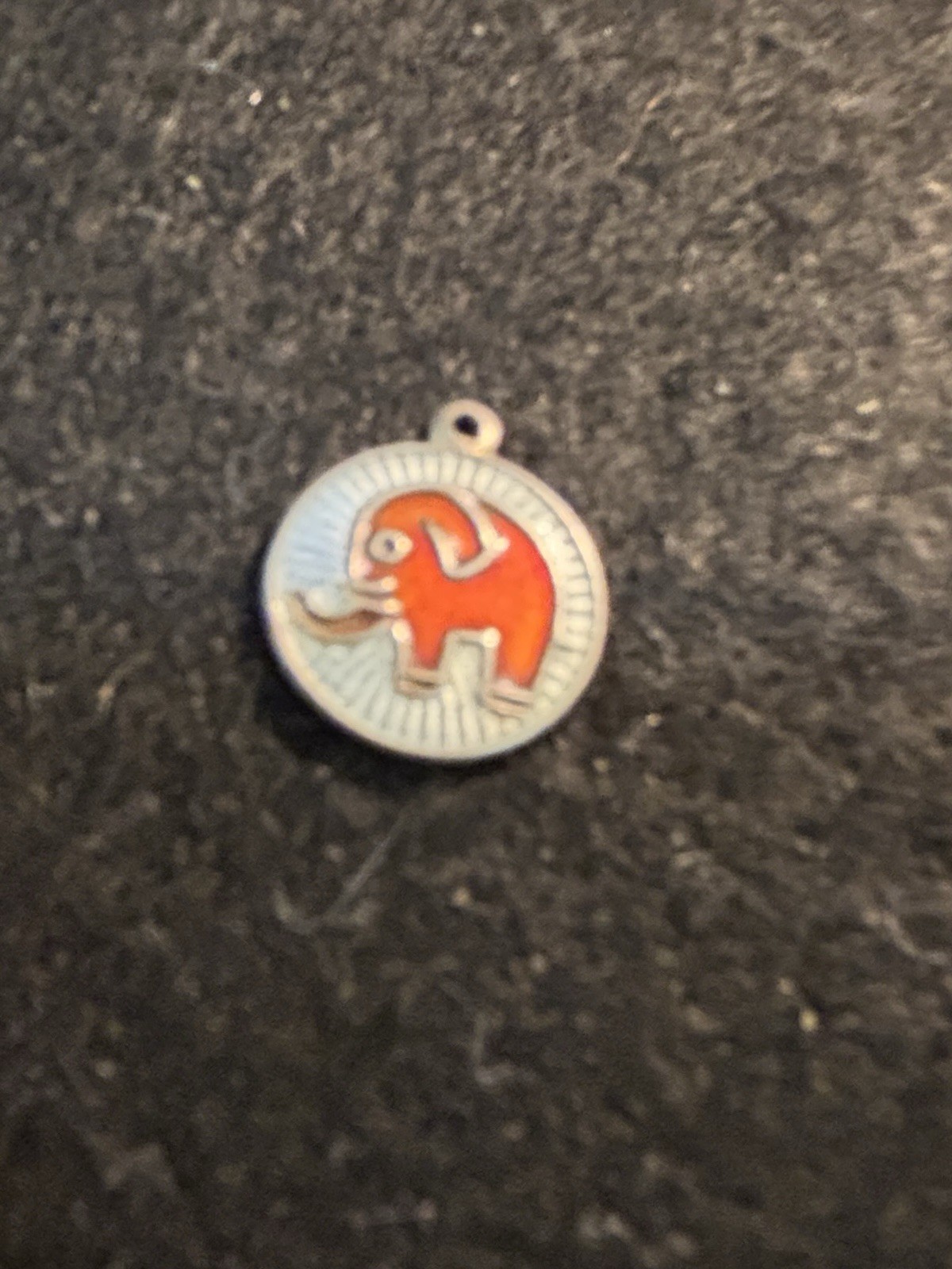 David Andersen RARE EXTREMELY RARE Sterling Silver Enamel LUCKY ELEPHANT CHARM