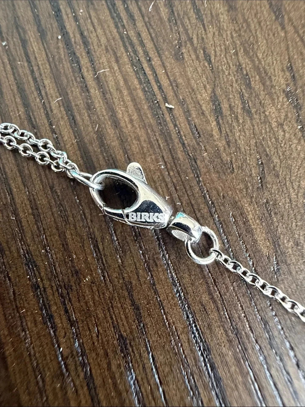 Maison Birks Bee Chic 18K White Gold 0.16ct Diamond Necklace 15-18″ w/ Box