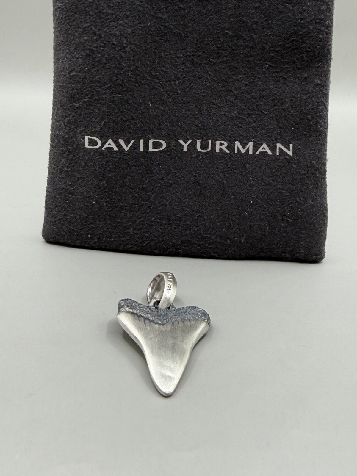 David Yurman Sterling Silver Shark tooth 25mm Amulet Pendant