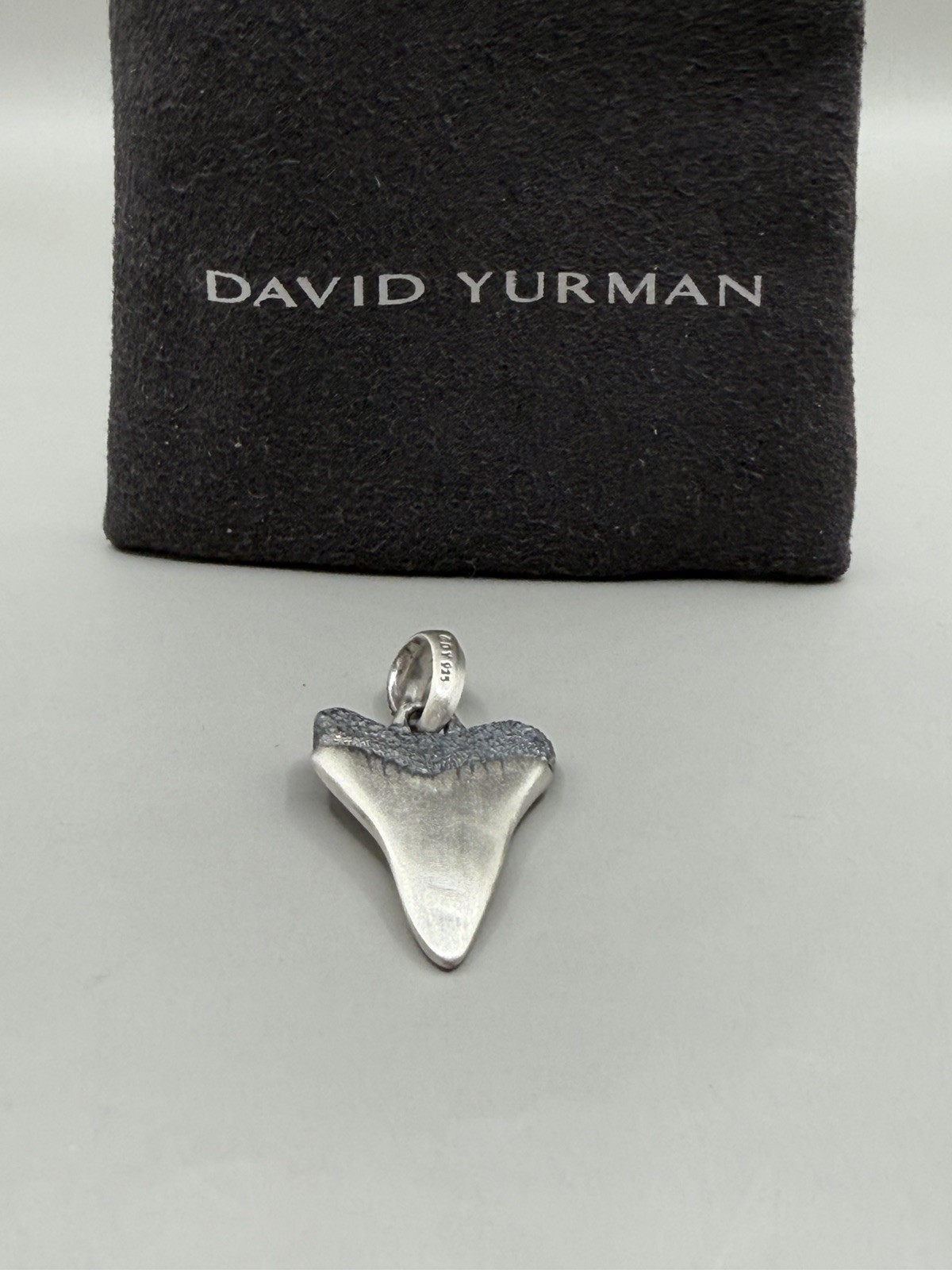 David Yurman Sterling Silver Shark tooth 25mm Amulet Pendant