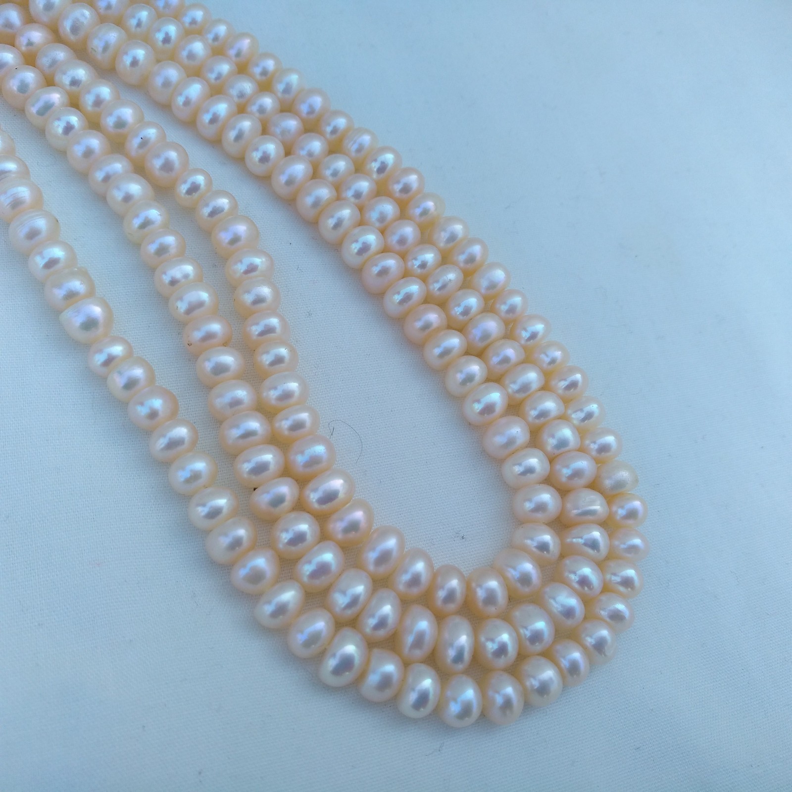 Long 49IN Natural AAA+ South Sea Light pink Pearl Necklace 14k Gold P