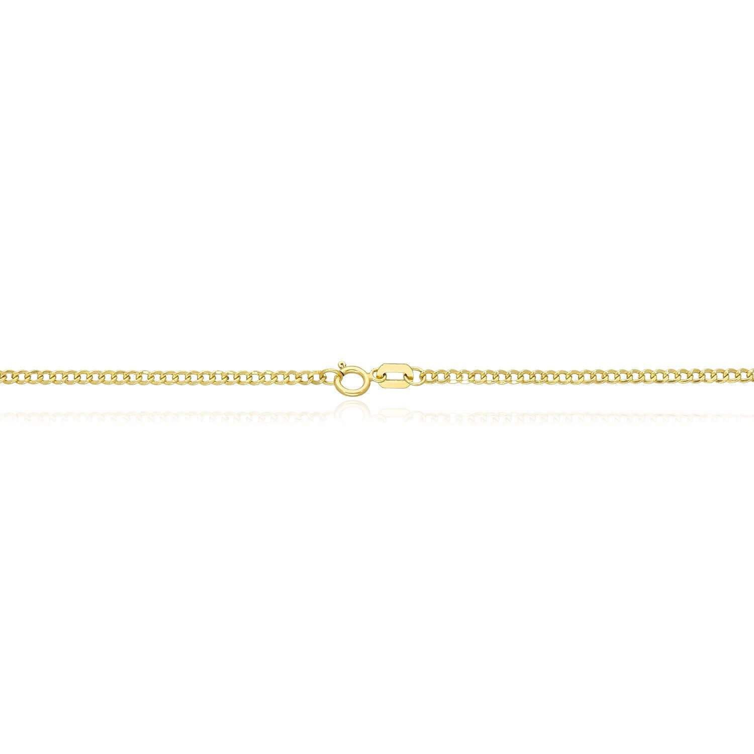 Solid 14K Gold Filled 2mm Cuban Curb Chain Necklace 16″, 18″, 20″, 22″, 24″